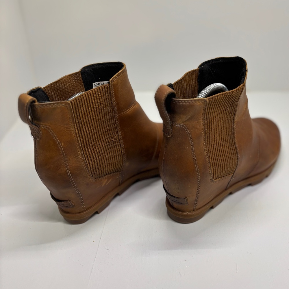 Sorel NL3022 Leather Chelsea Boots Brown Waterproof Lug Sole Women’s 10.5 - Picture 6 of 15